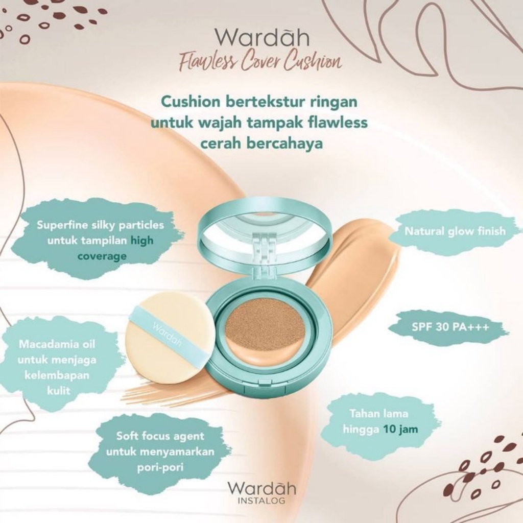 WARDAH Refill Exclusive Flawless Cover Cushion 15g - 04 Natural - Amaze_Kosmetik