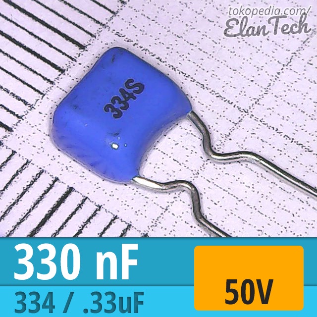 330nF / 334 50V Milar Film Capacitor 330n 330 nF Kapasitor ElanTech