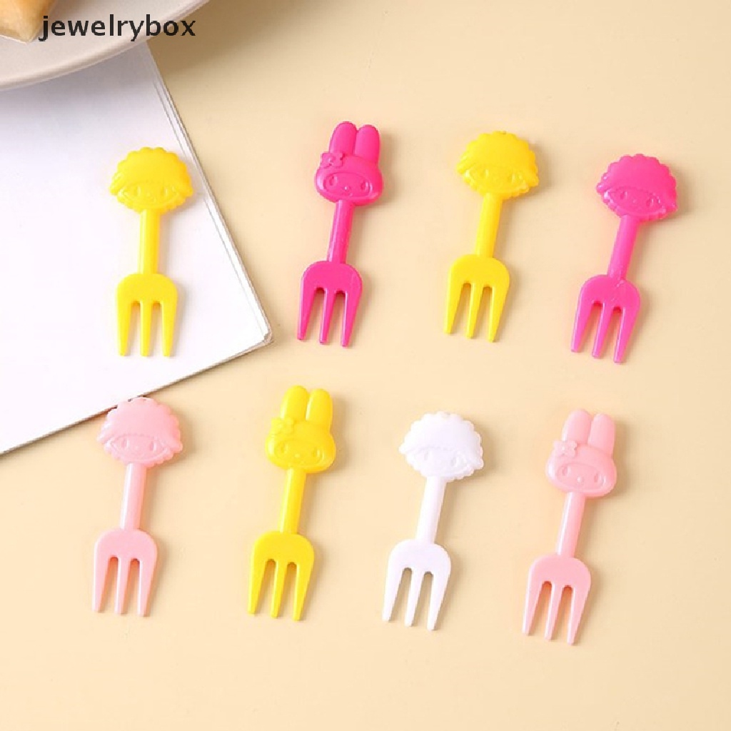 [jewelrybox] Garpu Buah Hewan Lucu Food Grade Plastik Mini Kartun Anak Kue Buah Tusuk Gigi Bento Lunch Bento Aksesoris Dekorasi Pesta Butik