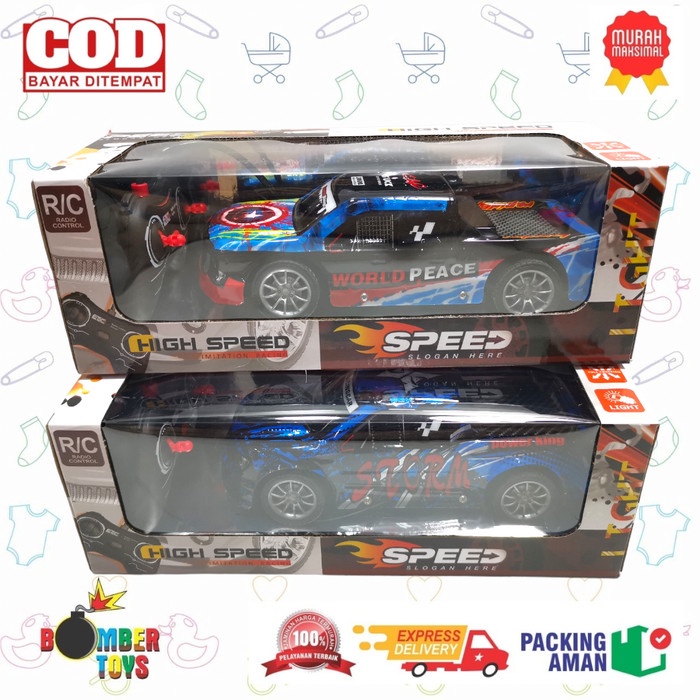 MAINAN ANAK MOBIL RC REMOTE CONTROL RACING CAR BATERAI CHARGE SPEED