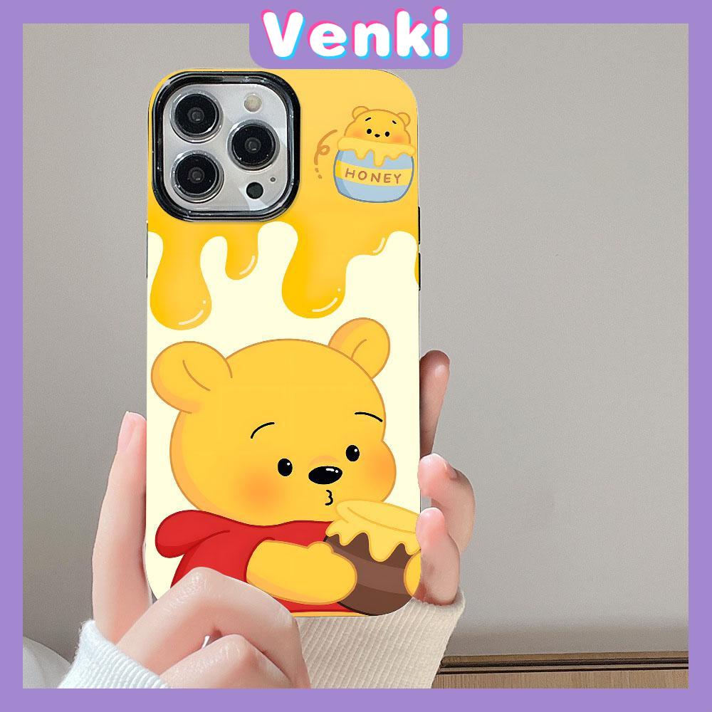 Case for iPhone 11 Soft TPU Glossy Candy Case Cute Cartoon Honey Bear Camera Protection Shockproof For iPhone 14 13 12 11 Pro Max 7 8 Plus X XR