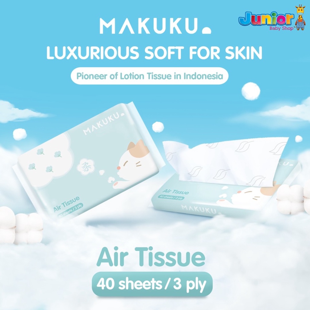 MAKUKU Air Tissue Isi 1 Pack / 40 Lembar / 5 pack Tisu Kering