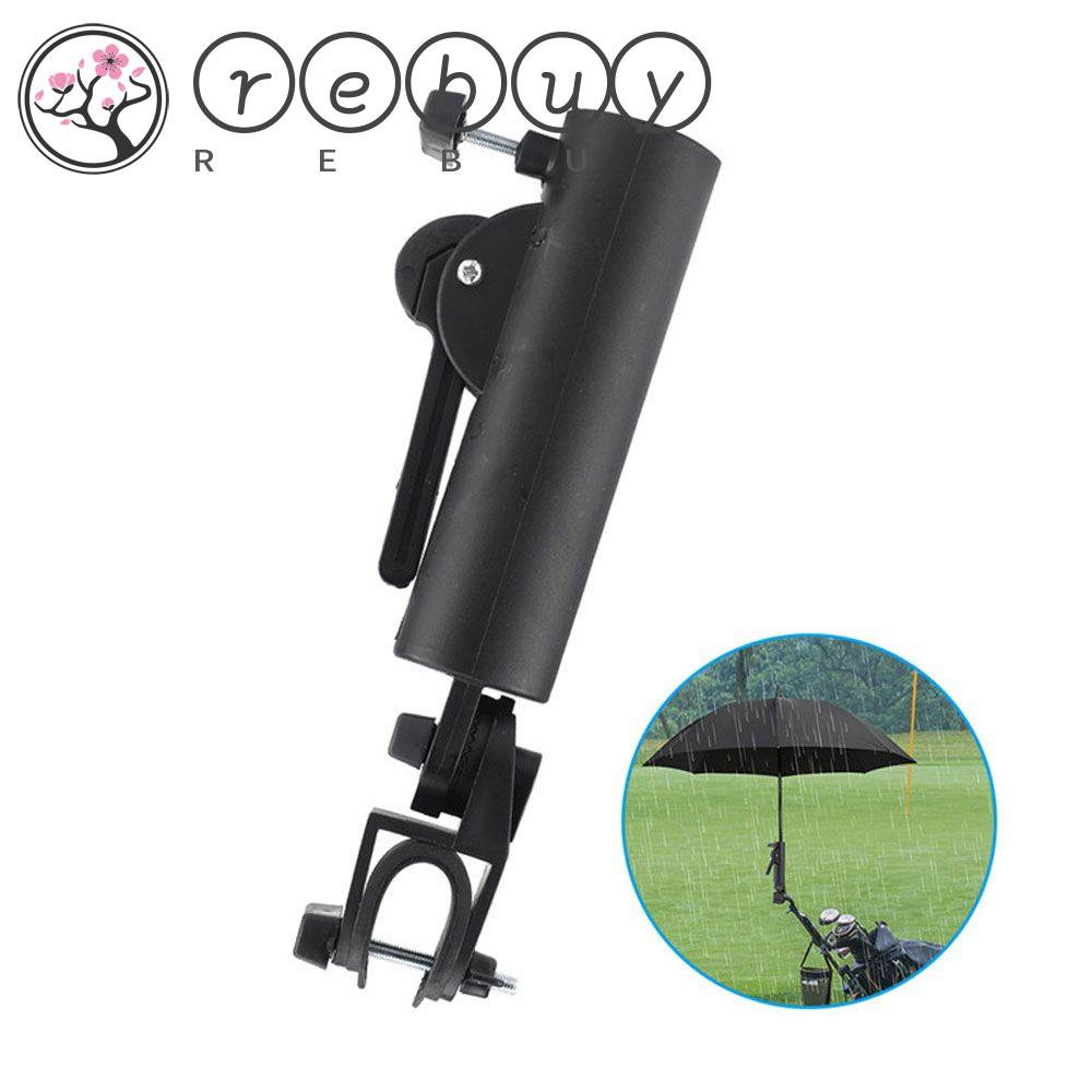 Rebuy Payung Golf Holder Kursi Roda Payung Stand Clip Adjustable Buggy Umbrella Munt Bracket