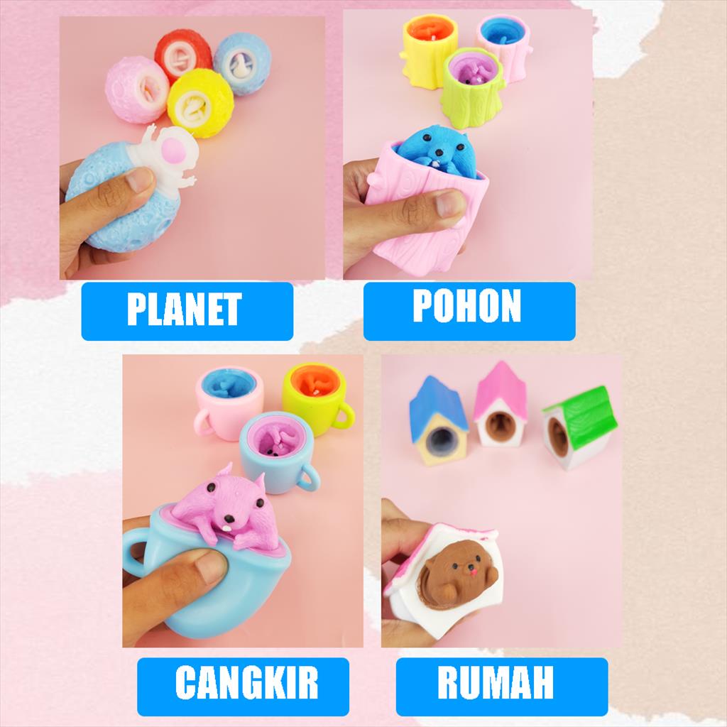 Mainan Anak Squishy Pop Up Karet Silikon/ Mainan Squishy Pencet