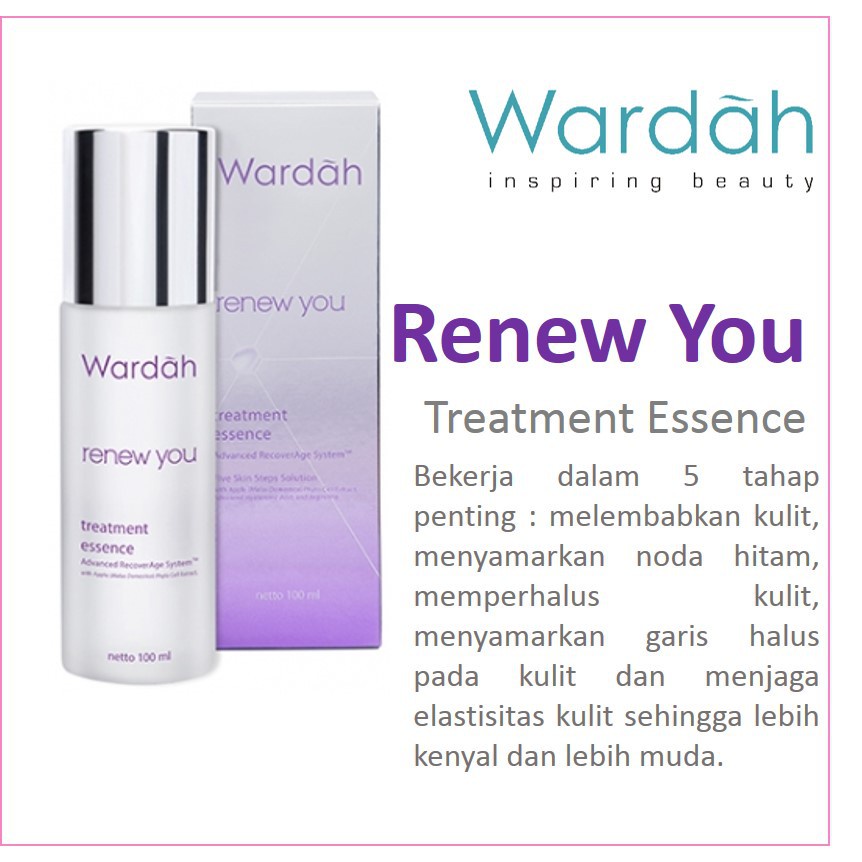 WARDAH Renew You Anti Aging Treatment Toner Essence 100ml - Amaze_Kosmetik