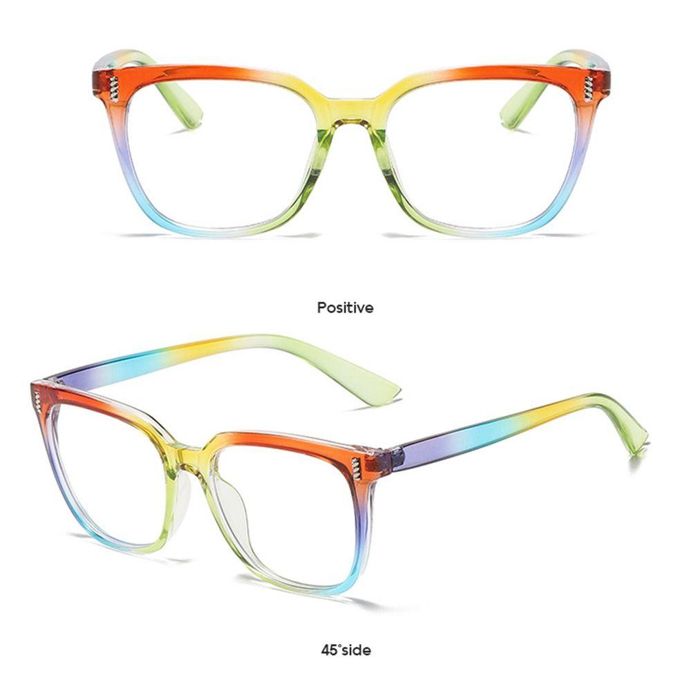 R-flower Square Glasses New Fashion Vision Care Gradient Oversized Kacamata Optik