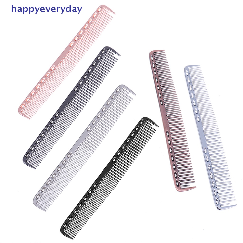 [happy] Sisir Rambut &amp; Pangkas Rambut Logam Aluminium Salon Profesional Anti Statis [ID]