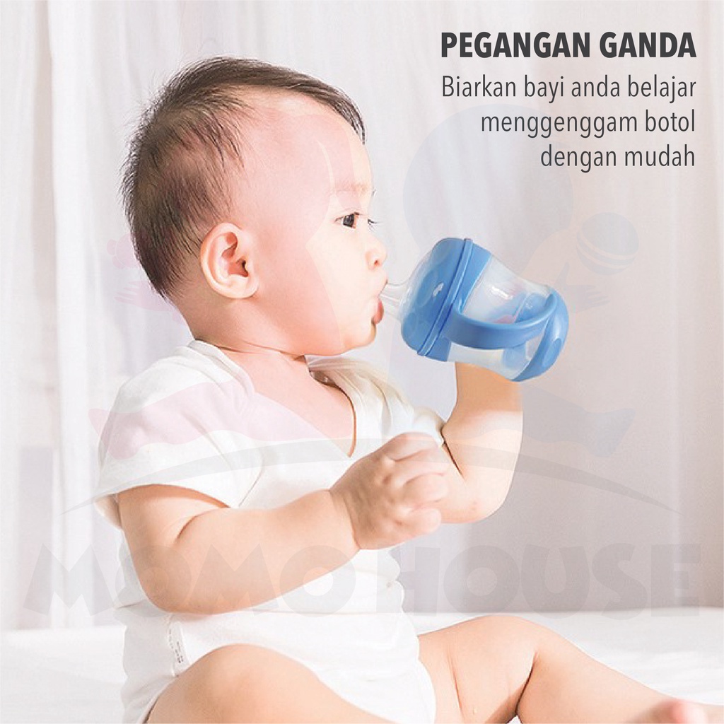 MOMO HOUSE Botol Minum Bayi Training Cup Bayi Gelas Minum Anak Training Cup Anti Tumpah 160ml