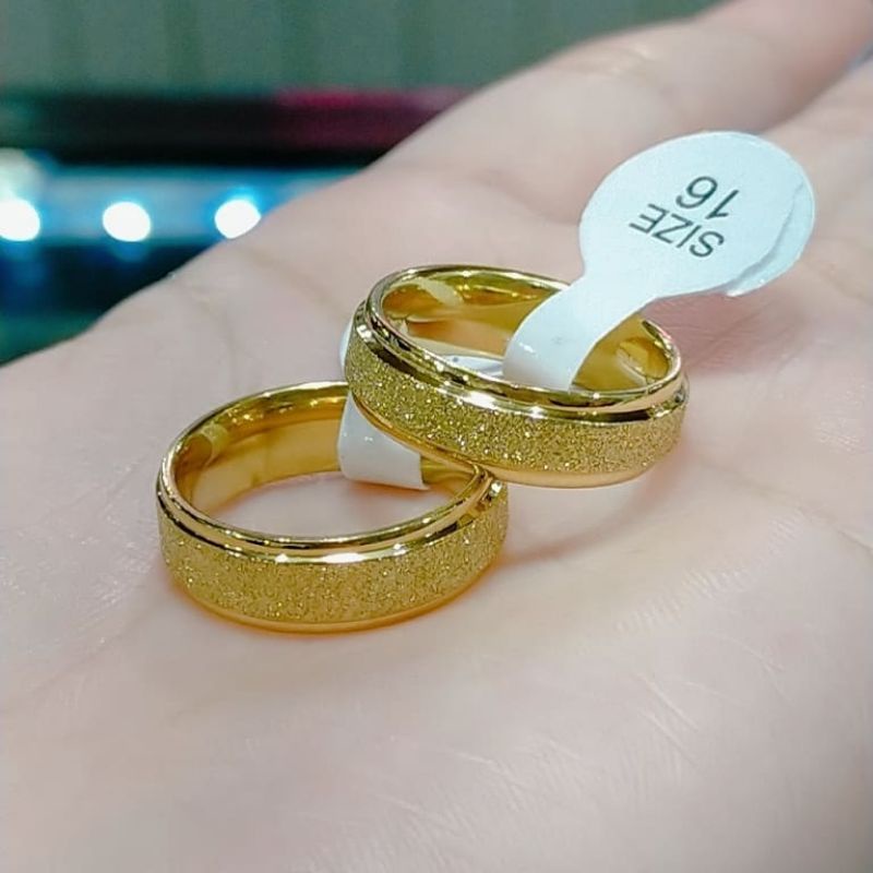 COD AJA!! Cincin couple titanium gold (harga sepasang)