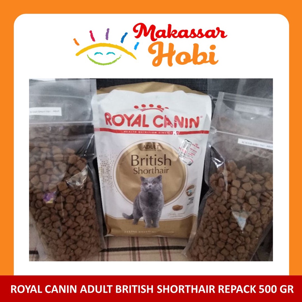 Makanan Kucing Royal Canin Adult British Shorthair BSH Repack 500 gram