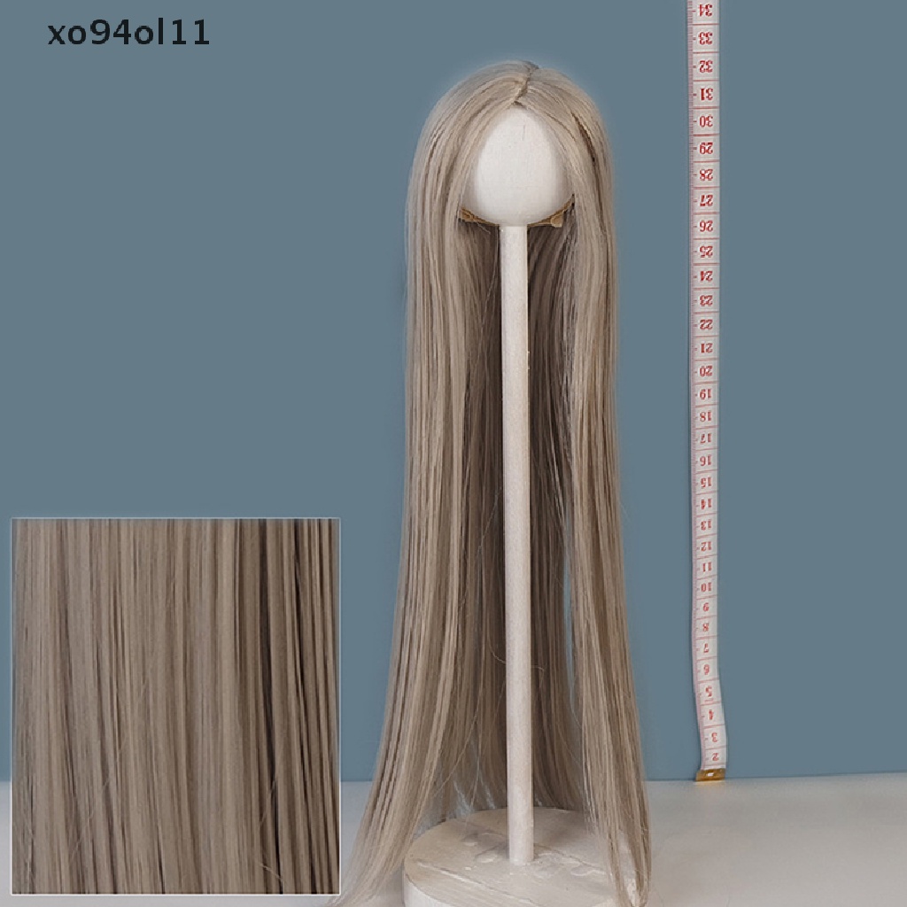 Xo1/6boneka 16.5-17.5CM Lingkar Kepala Rambut Panjang Boneka Wig Aksesoris Rambut Mainan OL