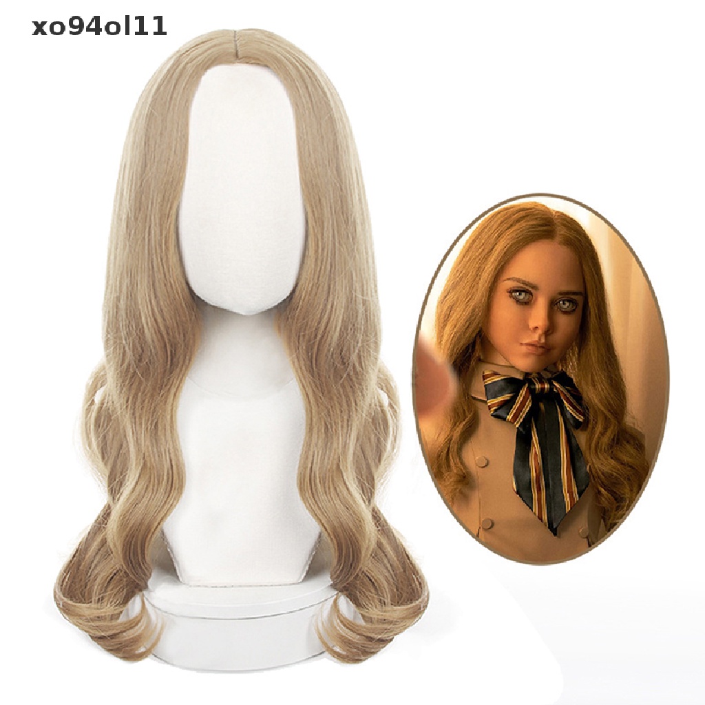 Xo M3GAN Cosplay Wig Rambut Panjang 60cm Tahan Panas Sintetis Halloween Role Wig OL