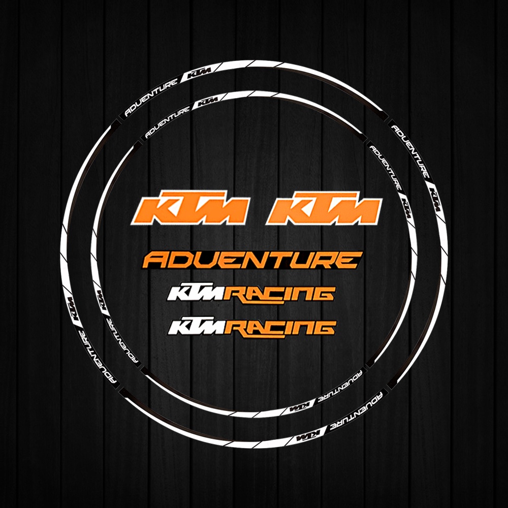 Stiker Roda Motor KTM 17Inch 18Inch 19Inch 21Inch Vinyl Tahan Air Pengganti Hub Decal Untuk KTM 1290sarung Sepeda Sepeda Modifikasi Aksesoris