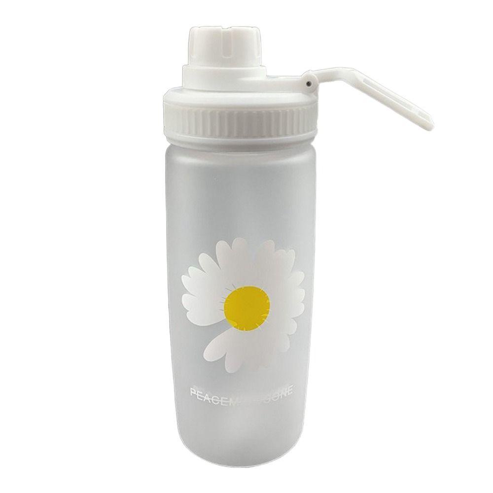 R-FLOWER Botol Air Minum Kreatif Olahraga Perlengkapan Travel Outdoor Portable Frosted Transparan