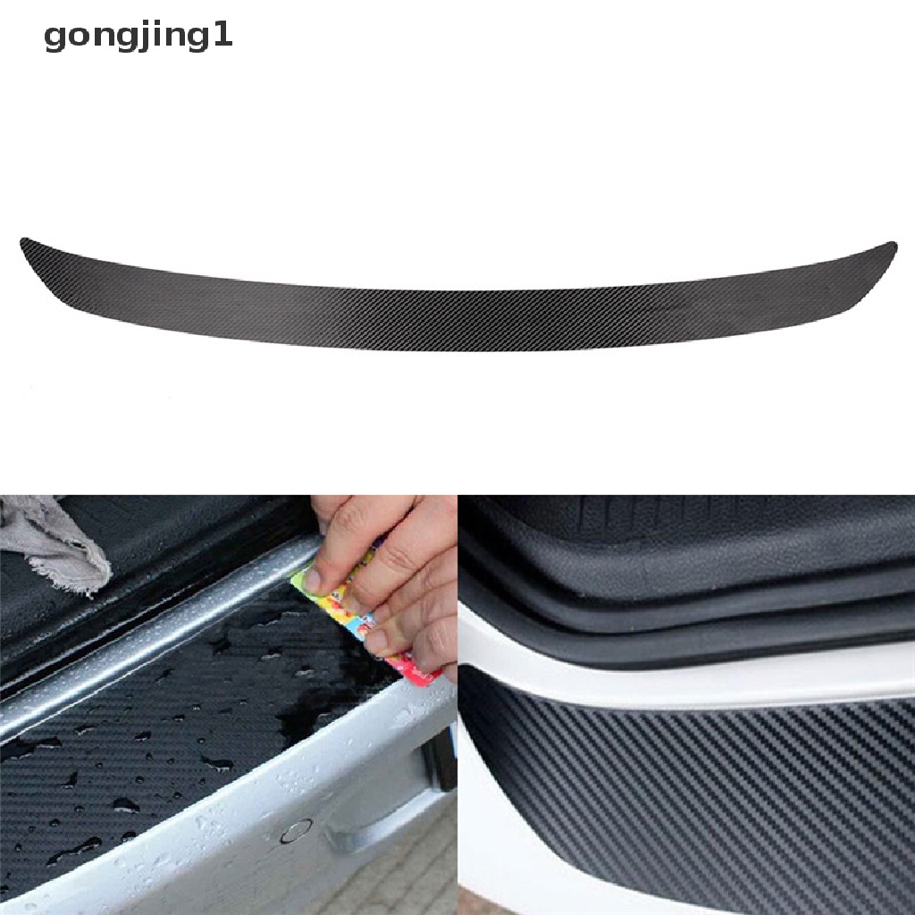 Stiker Bumper Belakang GGG Waterproof Carbon Fiber Trim Protector ID