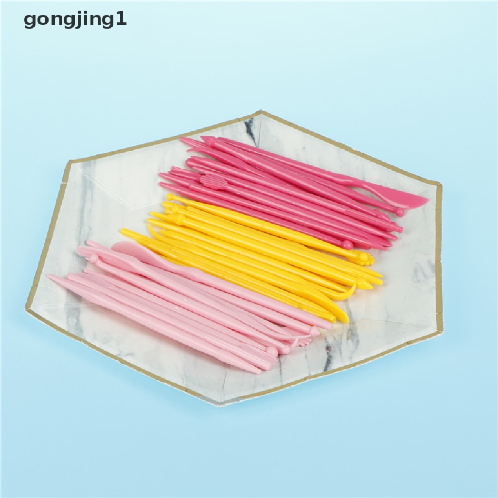 Ggg Kue Ukir 14pcs Fondant Cake Sugar Flower Patung Group Shaping Alat Baking ID