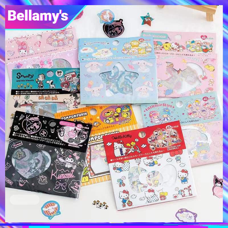 

COD ❤️ Stiker Kartun Dekoratif Penyepuhan Transparan PVC Kartun Jepang Paket Stiker-Bellamy's