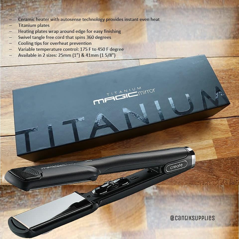 CERAMAGIC Catok  Titanium Magic Mirror CREATE Professional Use Catokan pelurus rambut