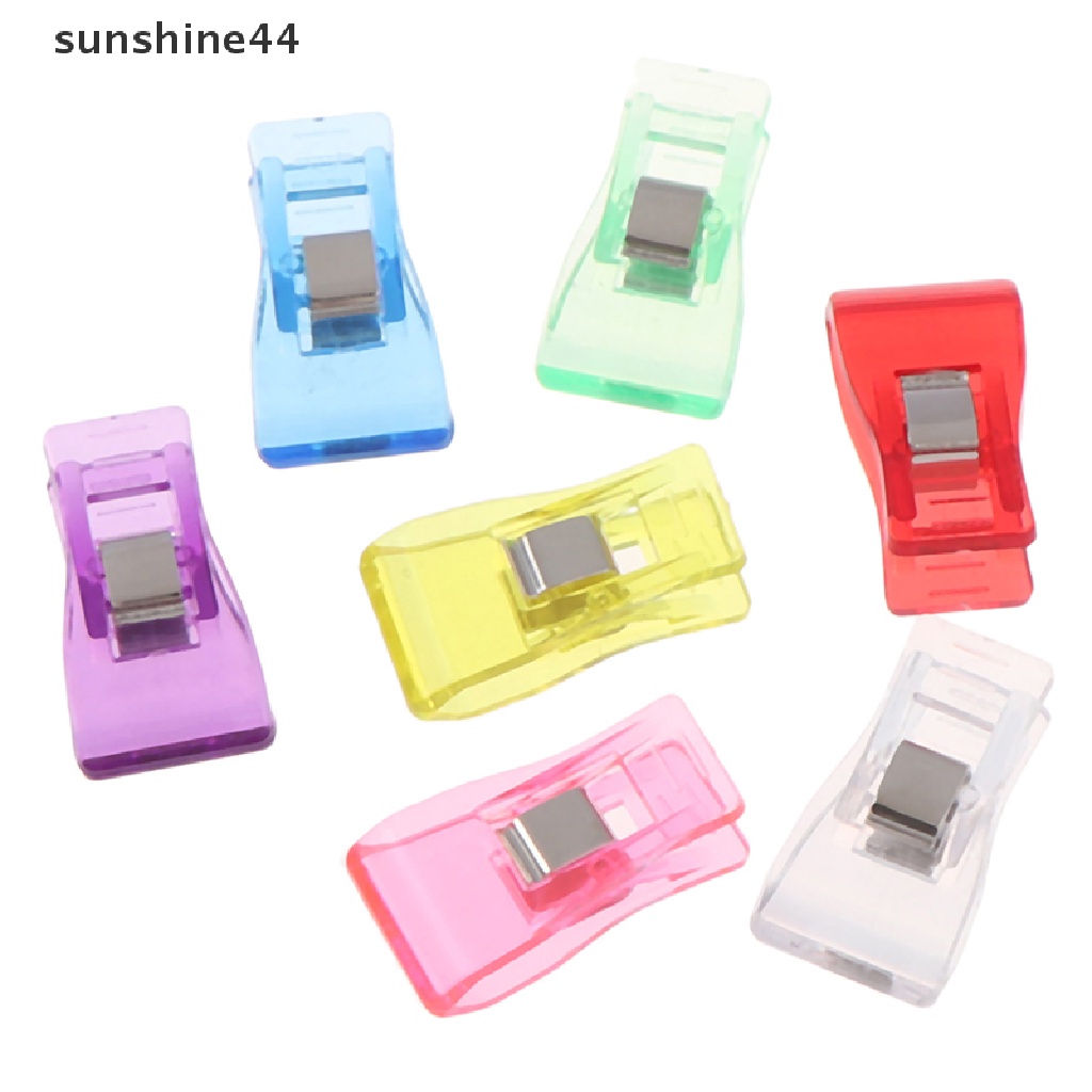 Sunshine 50/100PCS Pack Clover Wonder Clips Untuk Kerajinan Quilg Jahit Knitg Crochet ID