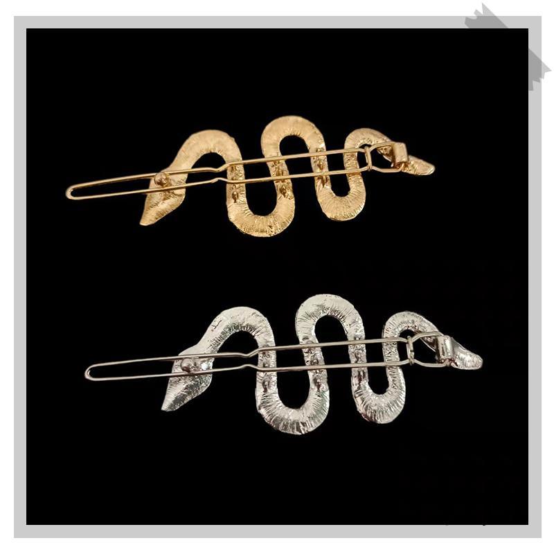 [KD] Jepit Rambut Bentuk Ular Pribadi Wanita Vintage Kodok Gesper Alloy Berlian Imitasi Poni Hairpin