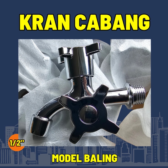 KRAN CABANG BALING CHROM TERMURAH BANO KCB 211 DOUBLE KRAN DOBEL BIDAD