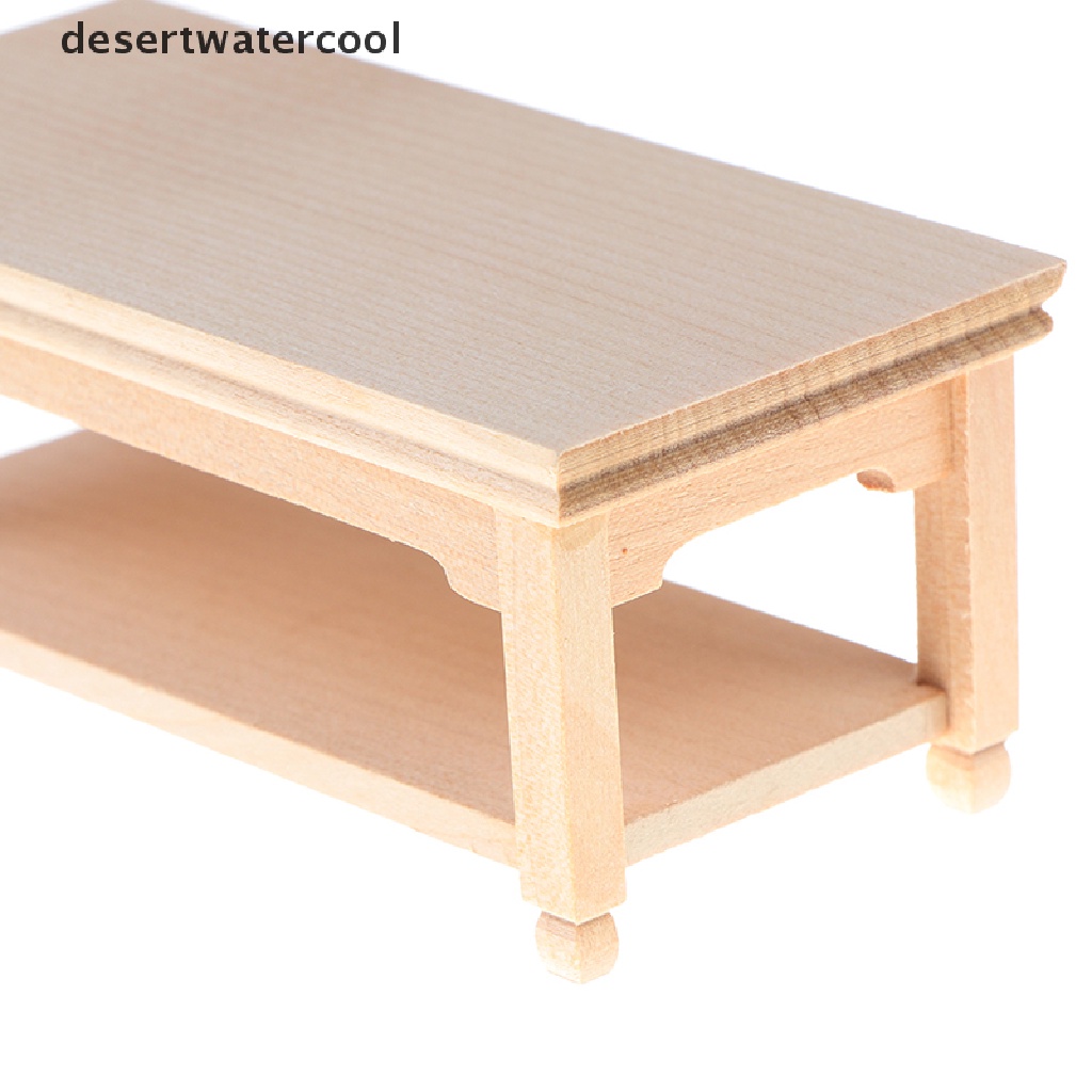 Deid1:12 Miniatur Rumah Boneka Teapoy Furniture Kayu Meja Mini Mainan Martijn