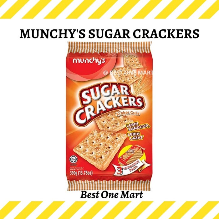 

Munchy's Sugar Crackers / Biskuit Krakers Munchys Gula 380 g