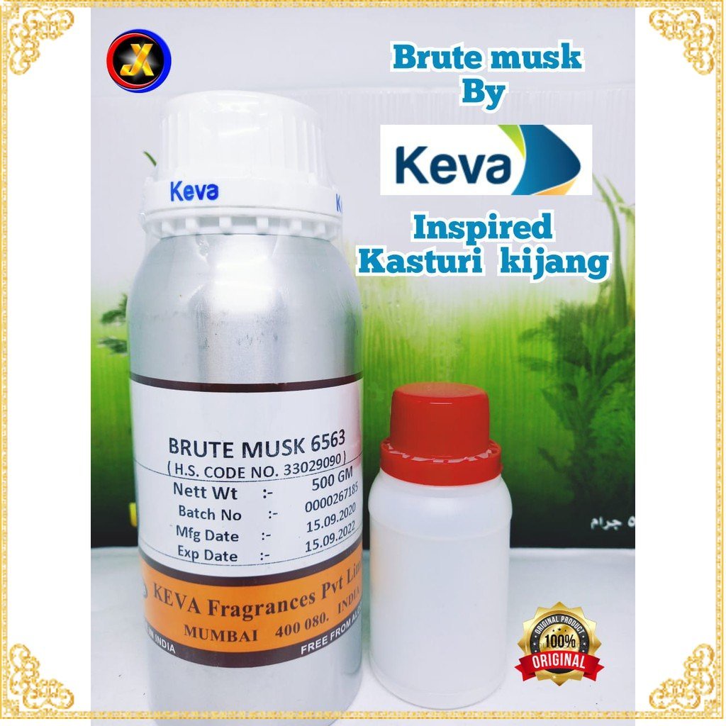 KASTURI KIJANG BRUT MUSK BY KEVA INDIA PARFUM MURNI 100 ML murni