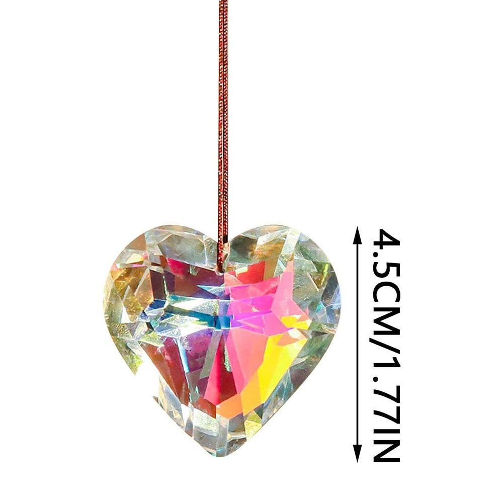 Suyo Sun Catcher Heart Shaspe Pendant Hadiah Handmade Gantung Dekorasi