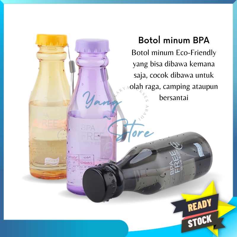 YGS - E303- Botol Minum Soda BPA Free 550ml - Botol Minum Transparan