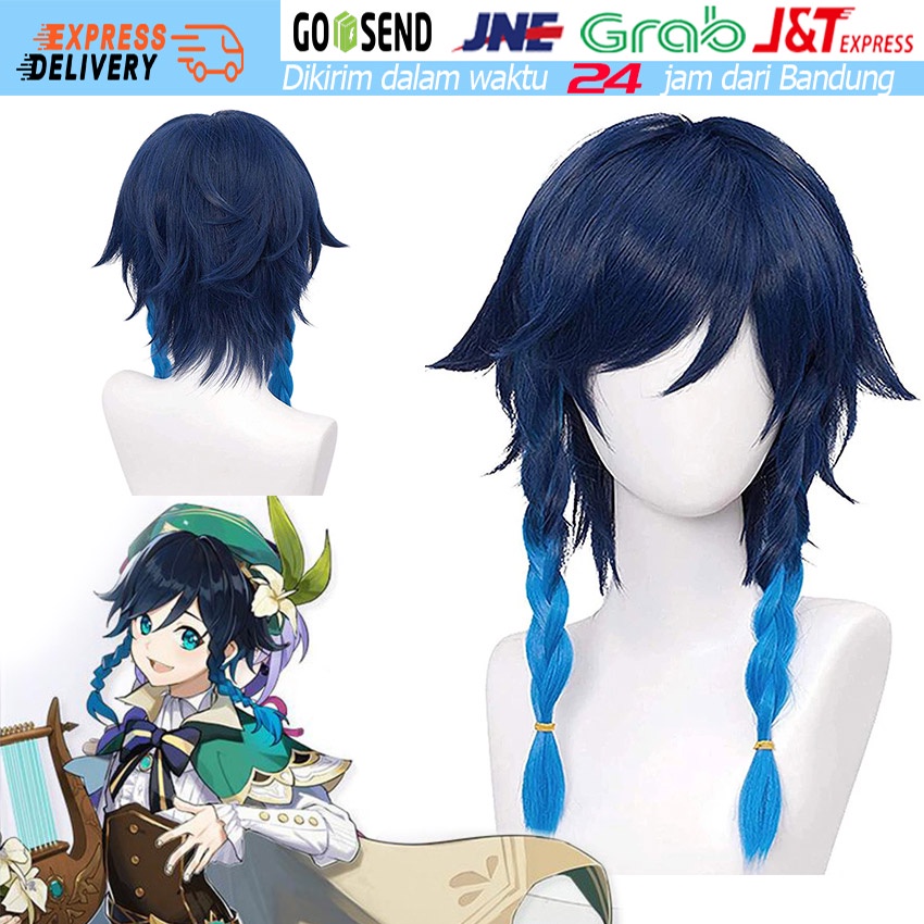 Genshin Impact Venti Cosplay Cosplay Wig / Komik Wig / Fashion Wig