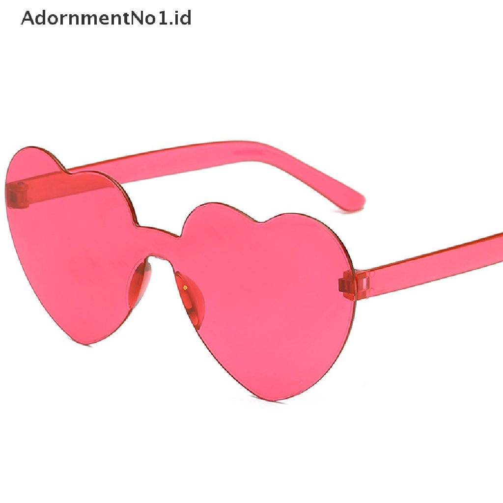 [AdornmentNo1] Fashion Wanita Warna Polarized Bentuk Hati Berwarna Pesta Kacamata Hitam Cewek [ID]