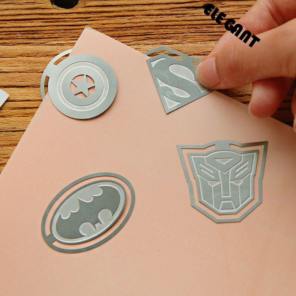 [Elegan] Klip Kertas Klip Buku Kreatif Hadiah Kualitas Tinggi Superman Membaca Perlengkapan Kantor Batman League of Legends Bookmark