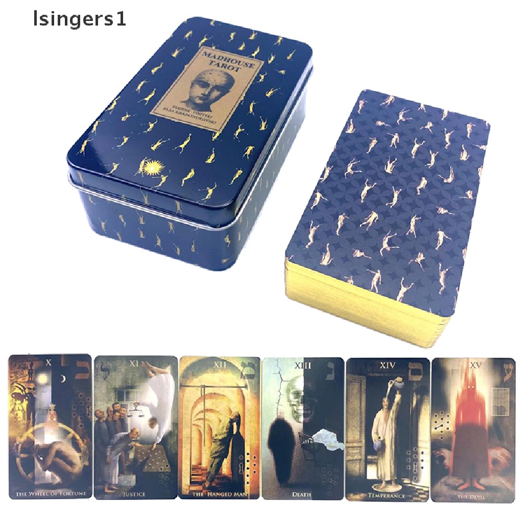 [lsingers1] Kotak Besi Buatan Rumah Tarot Ramalan Deck Permainan Pesta Keluarga w/Butik Manual