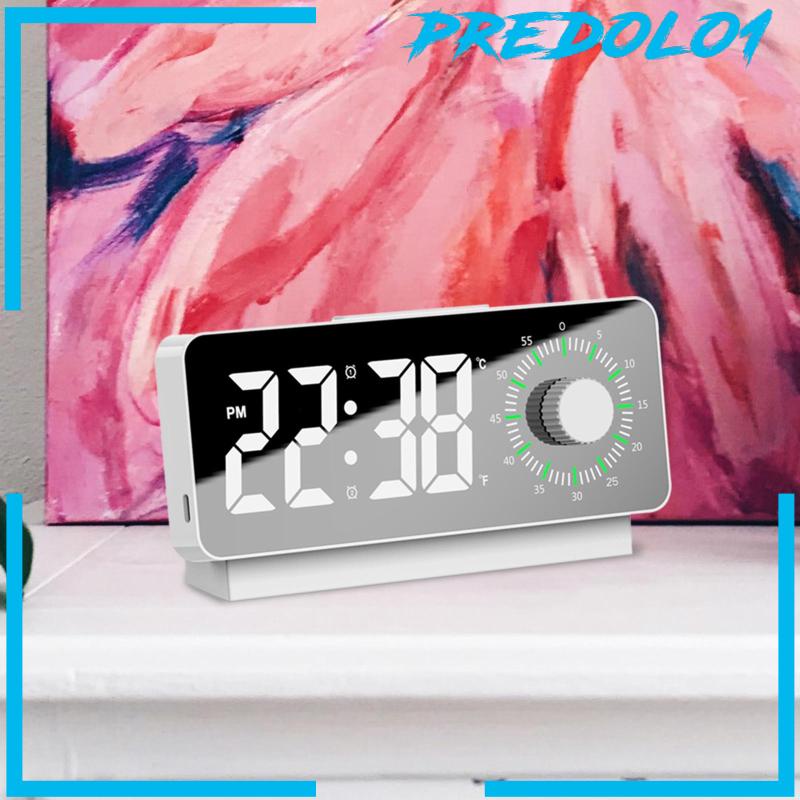 [Predolo1] Jam Alarm Digital Tampilan Besar Modern Jam LED Untuk Kamar Tidur