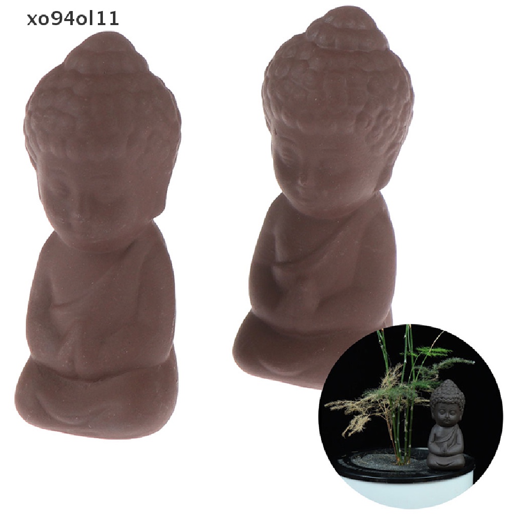 Xo 1Pc Aksesoris Taman Mini Meditasi Patung Buddha Patung Keramik Dekorasi Rumah OL