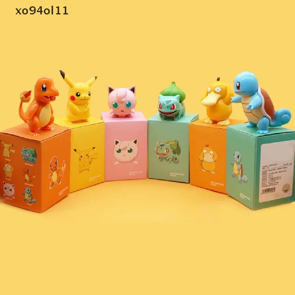 Xo Pikachu Bulbasaur Charmander Squirrel PVC Anime Action Figure Model Boneka Mainan OL