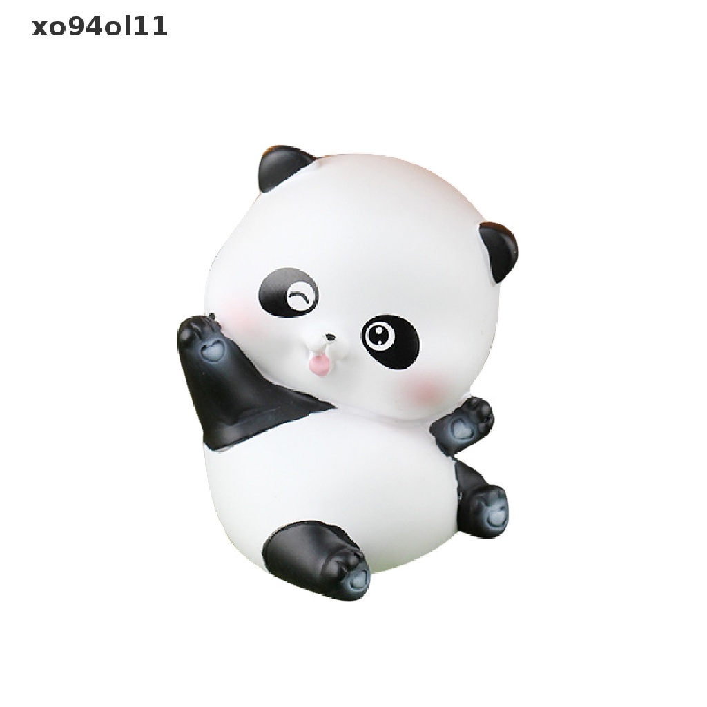 Xo 1Pc Lucu Mini Resin Panda Bayi Ornamen Miniatur Angka Panda Kerajinan Tangan OL