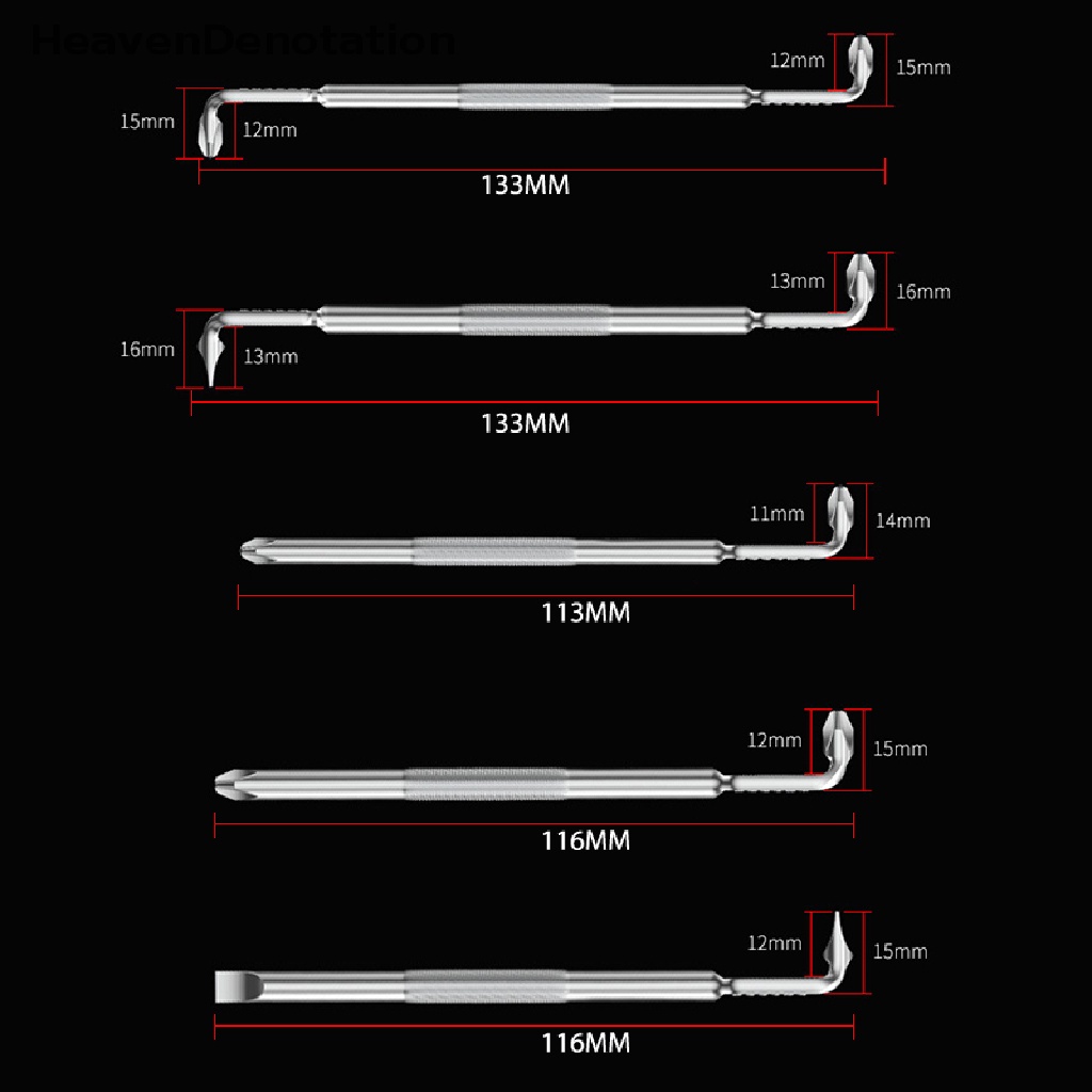 [HeavenDenotation] Obeng Phillips/Slotted/Hex/Torx Sudut Kanan 90derajat El Magnetic Z/L HDV