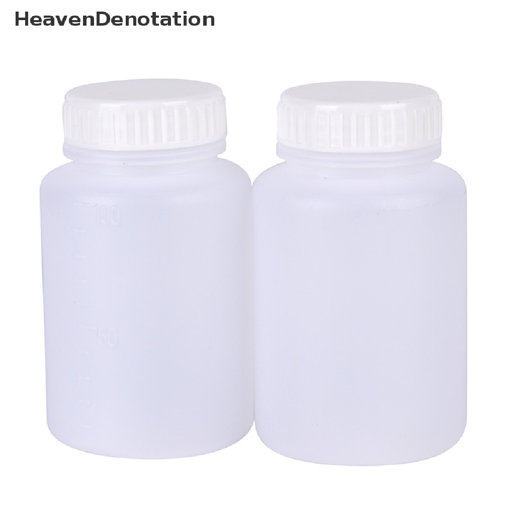 [HeavenDenotation] Botol sample Reagen Penyimpanan Kimia Bentuk Silinder Plastik Bening 100ml HDV