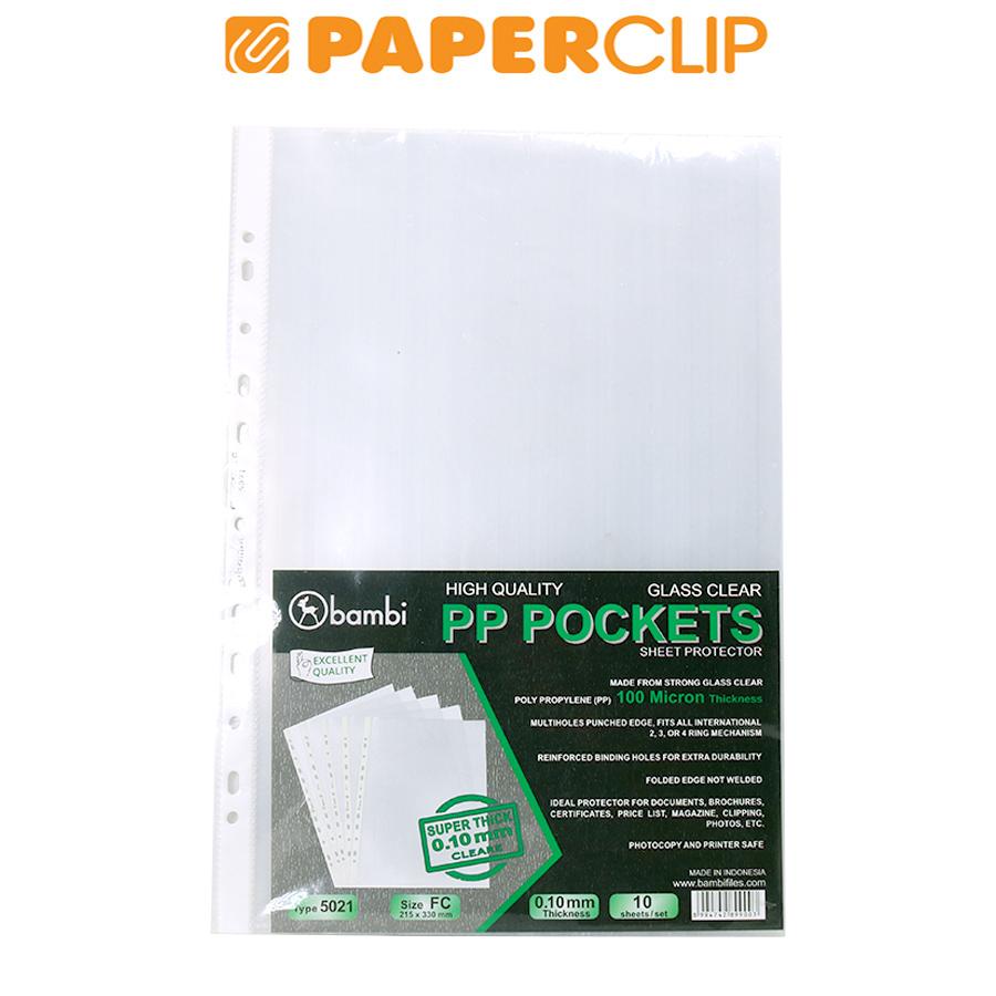 

CLEAR POCKET FILE BAMBI 5021 10S FOLIO