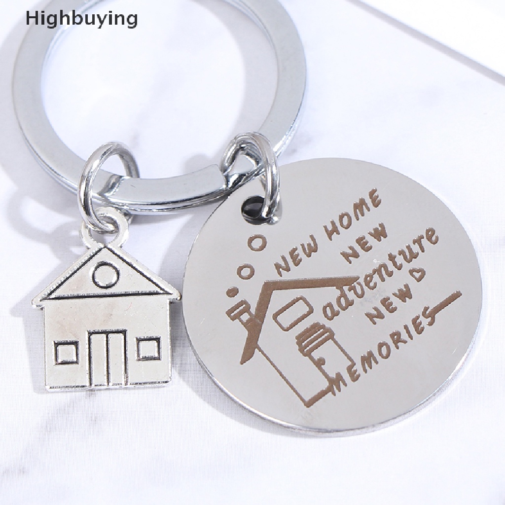 Hbid New Home New Adventures Gantungan Kunci Stainless Liontin Keyring Hadiah Pindah Rumah Glory