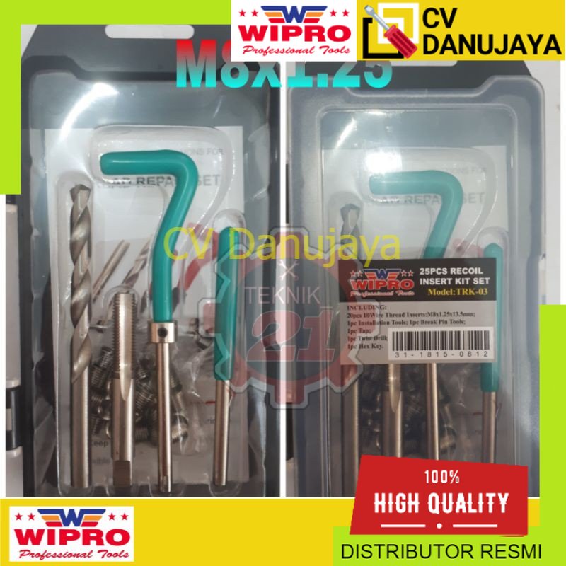 RECOIL INSERT SET WIPRO M8X1.25 RICOIL SET WIPRO PENAMBAH DAGING RICOIL