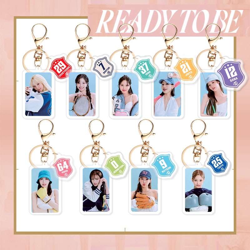 Twice HARE HARE Photocards Acrylic Gantungan Kunci Lomo Card Siap Kpop Postcards Key Ring Gantungan Atas