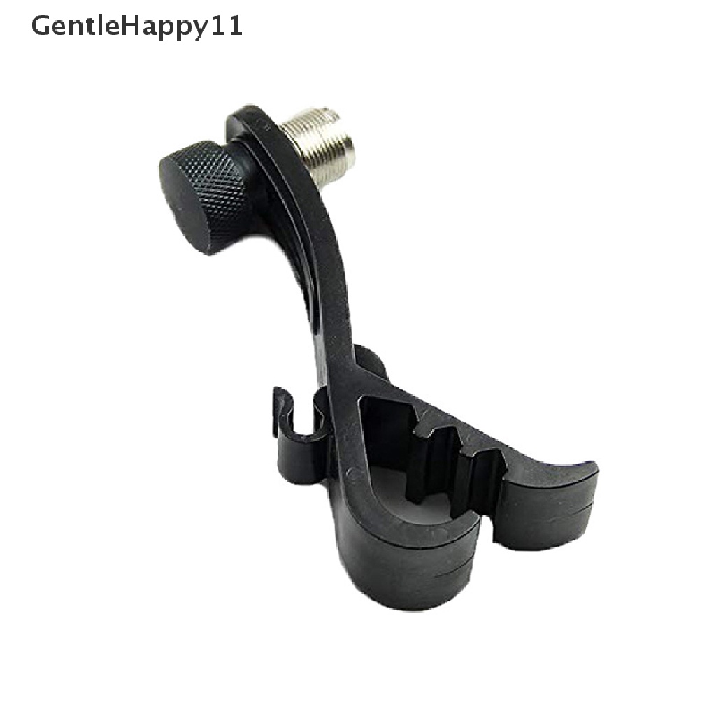 Gentlehappy Klip Mikrofon Drum Rim Mount Holder Hitam Drum Microphone Shockproof Clip id