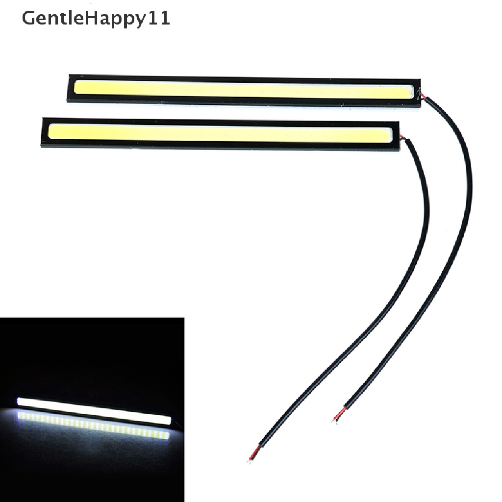 Gentlehappy 2Pcs Putih cob super Terang Mobil Tahan Air 12v Lampu led drl fog driving lamp id