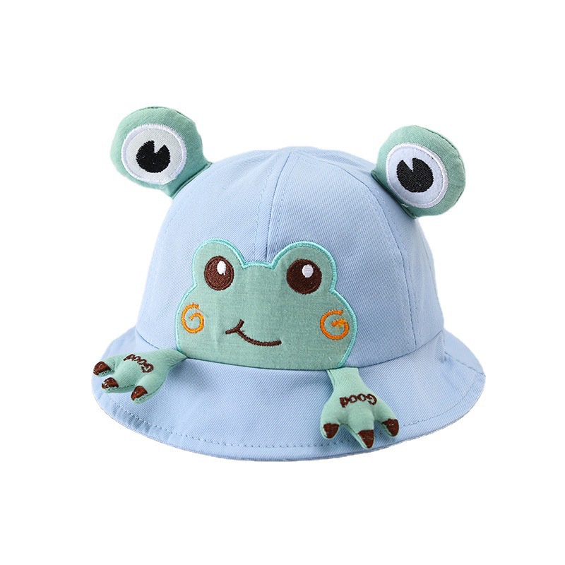 Topi Baskom Anak Kartun Kodok, Topi Nelayan, Topi Musim Panas