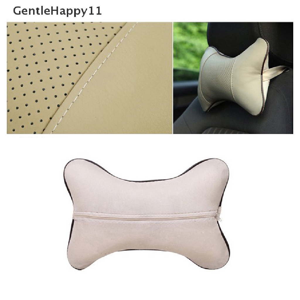 Gentlehappy 1PC Bantal Leher Mobil Car Headrest Cushion Penyangga Kursi Aksesoris Universal Sandaran Safety Pillow Auto Interior Accessories id