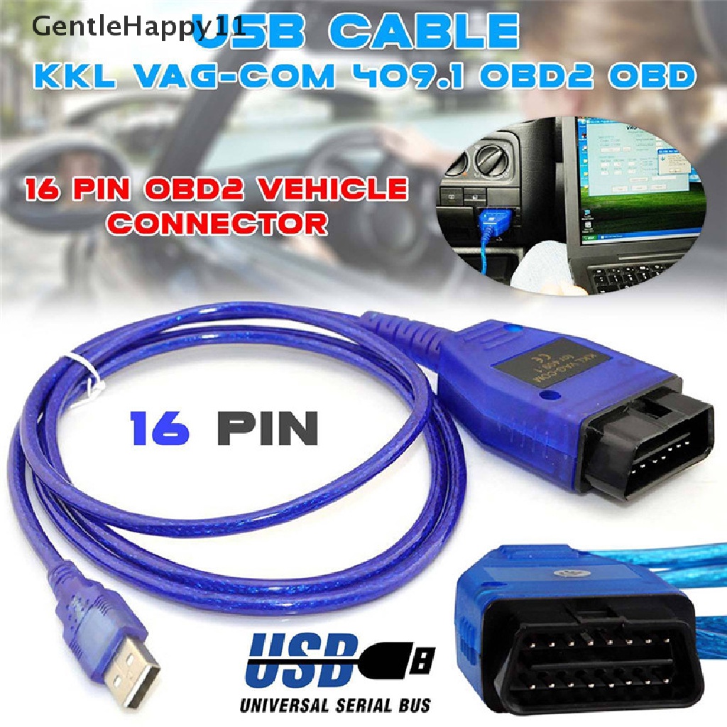 Gentlehappy Kabel USB KKL 409.1 OBD II OBD Diagnostic Scanner Untuk Mobil id