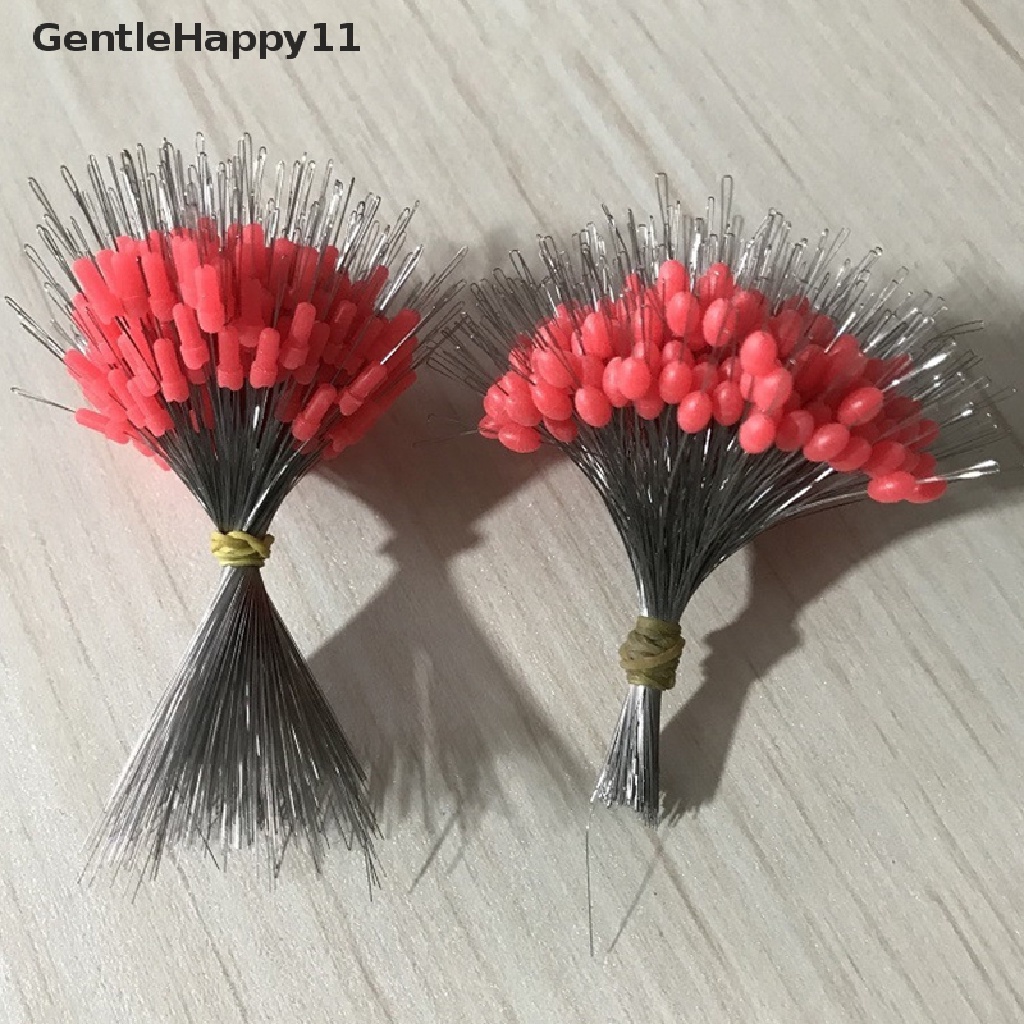 Gentlehappy 300pcs Pelampung Karet Stopper Mancing Bobber Stopper Pelampung Silinder Space Bean id